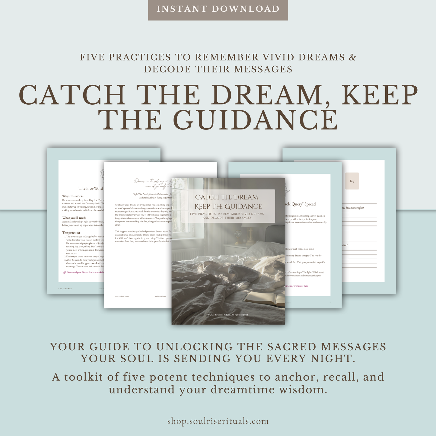 Catch the Dream, Keep the Guidance Toolkit: Remember & Interpret Your Dreams | Digital Download