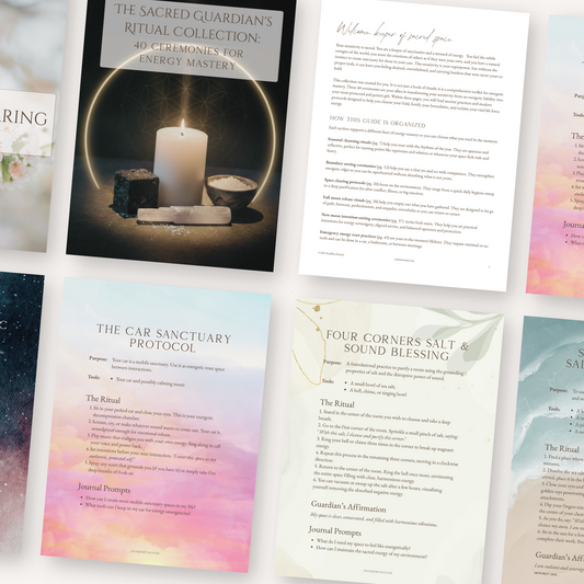 The Sacred Guardian's Ritual Collection: 40 Ceremonies for Empath Protection & Energy Mastery