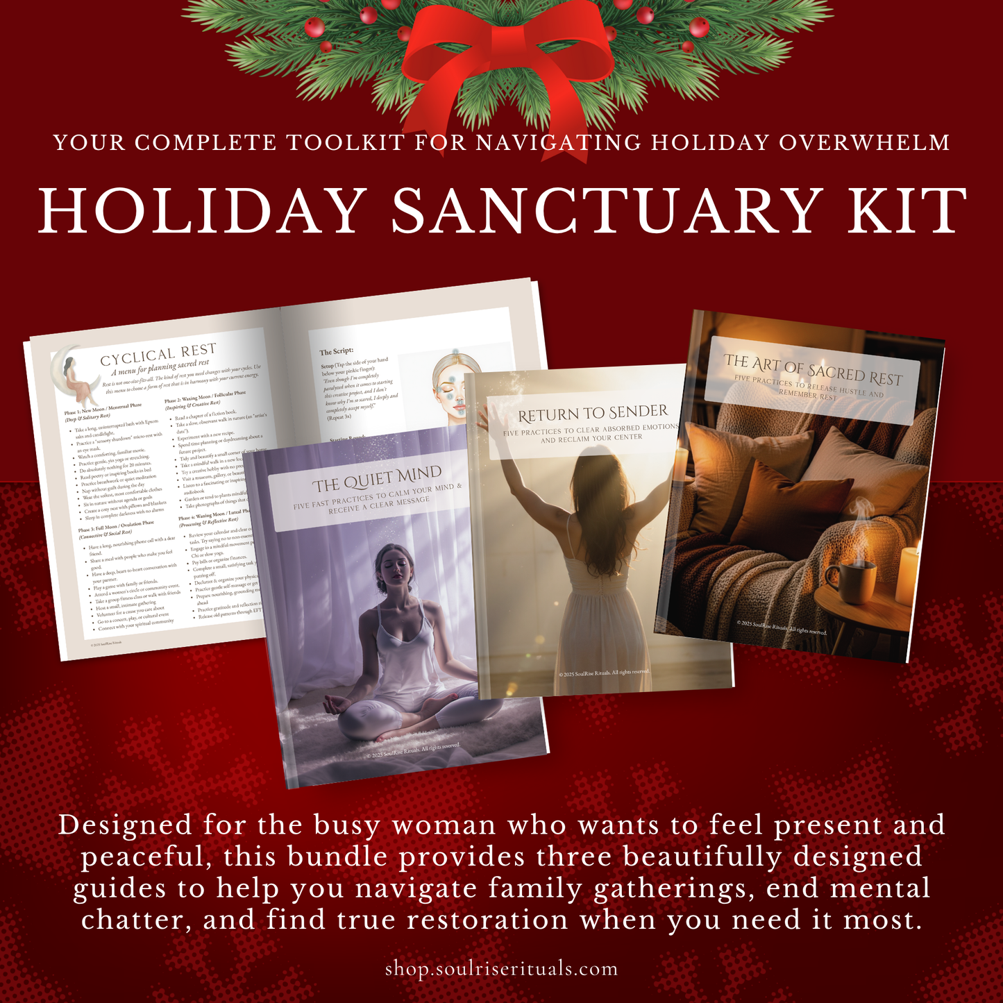Holiday Sanctuary Kit Bundle | 3 Digital Guides for Peace & Grounding During the Busy Season