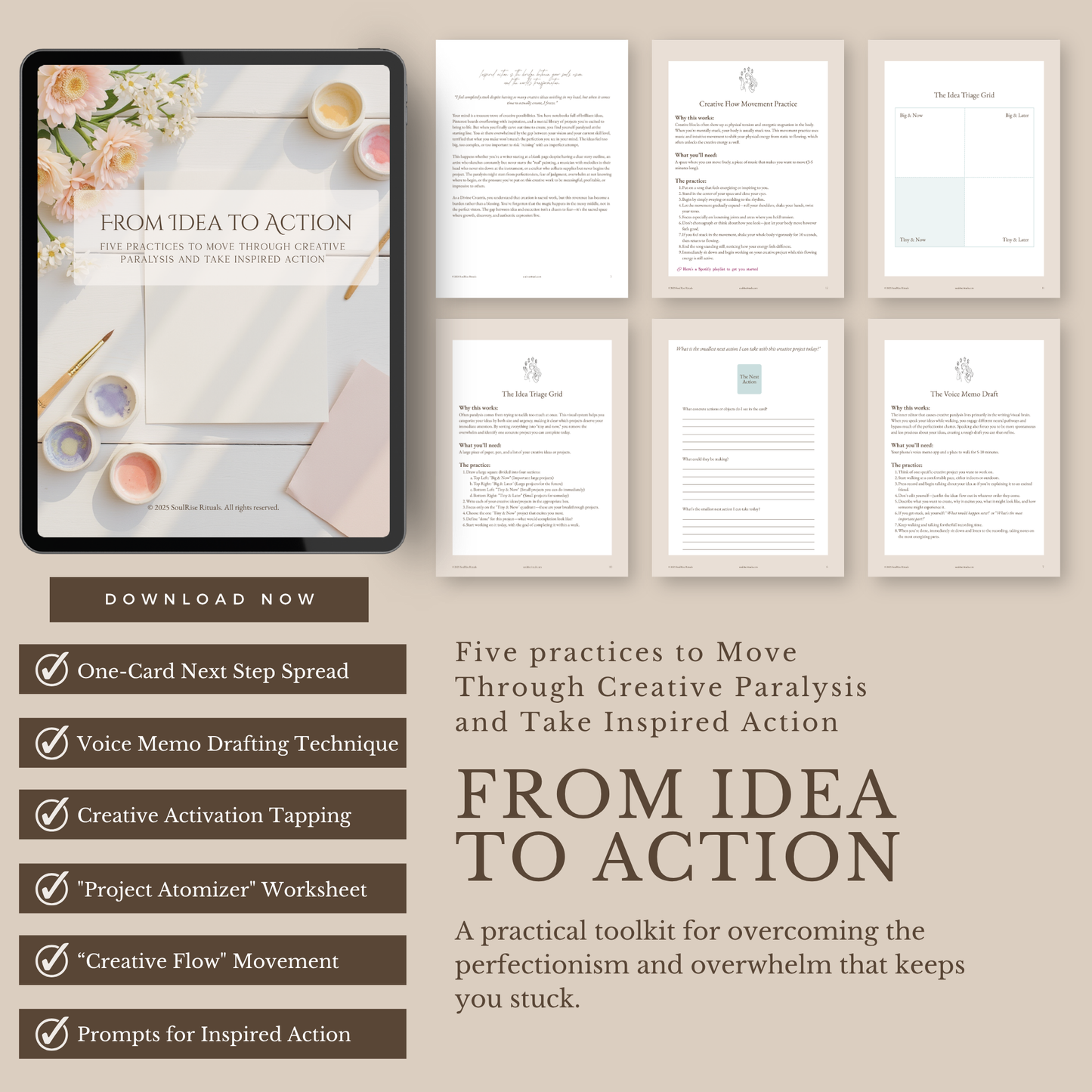 From Idea to Action Toolkit: Move from Stuck to Started | Digital Download