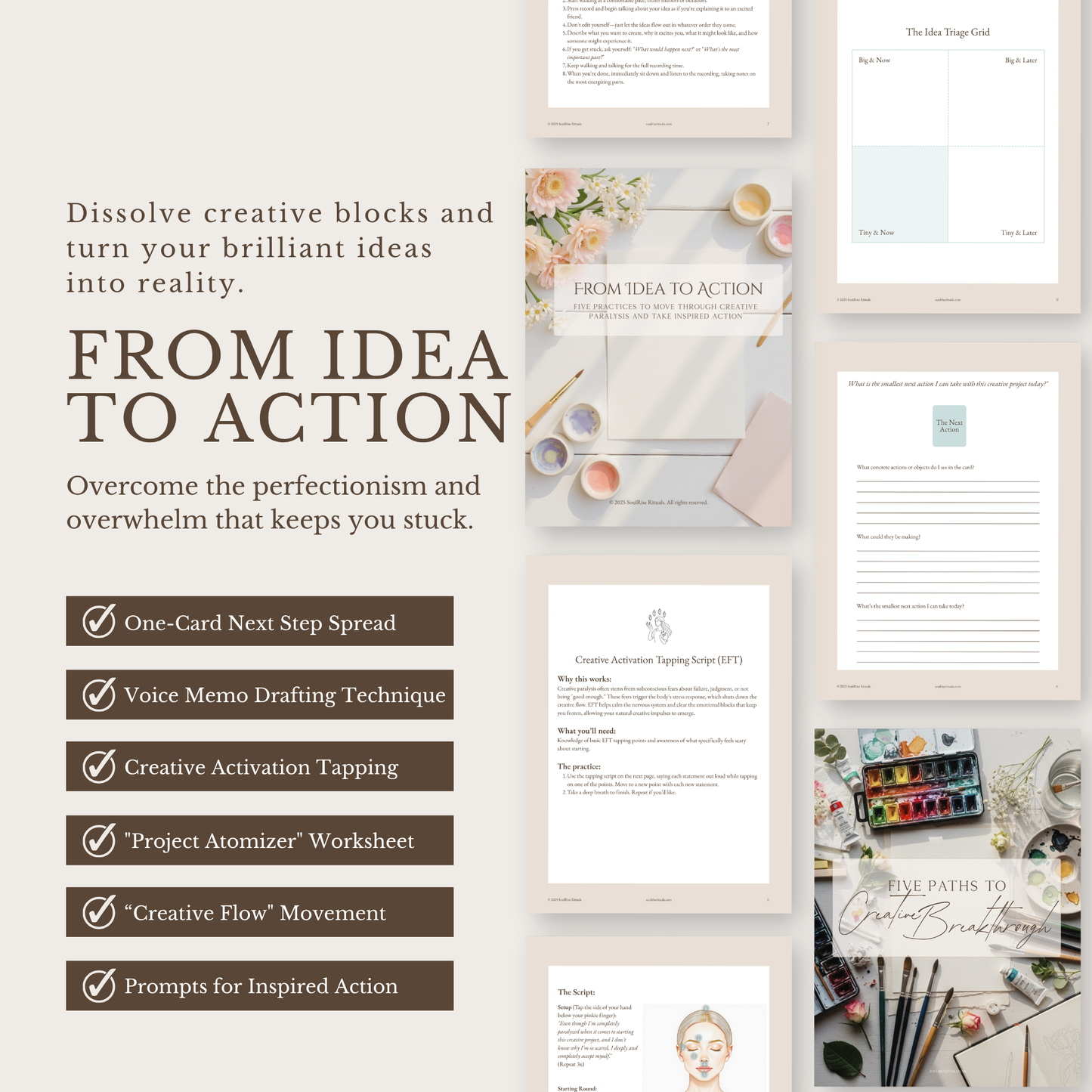 From Idea to Action Toolkit: Move from Stuck to Started | Digital Download