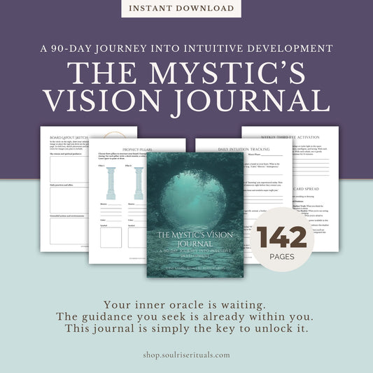 The Mystic's Vision Journal: 90-Day Intuitive Development Workbook (Digital Download)
