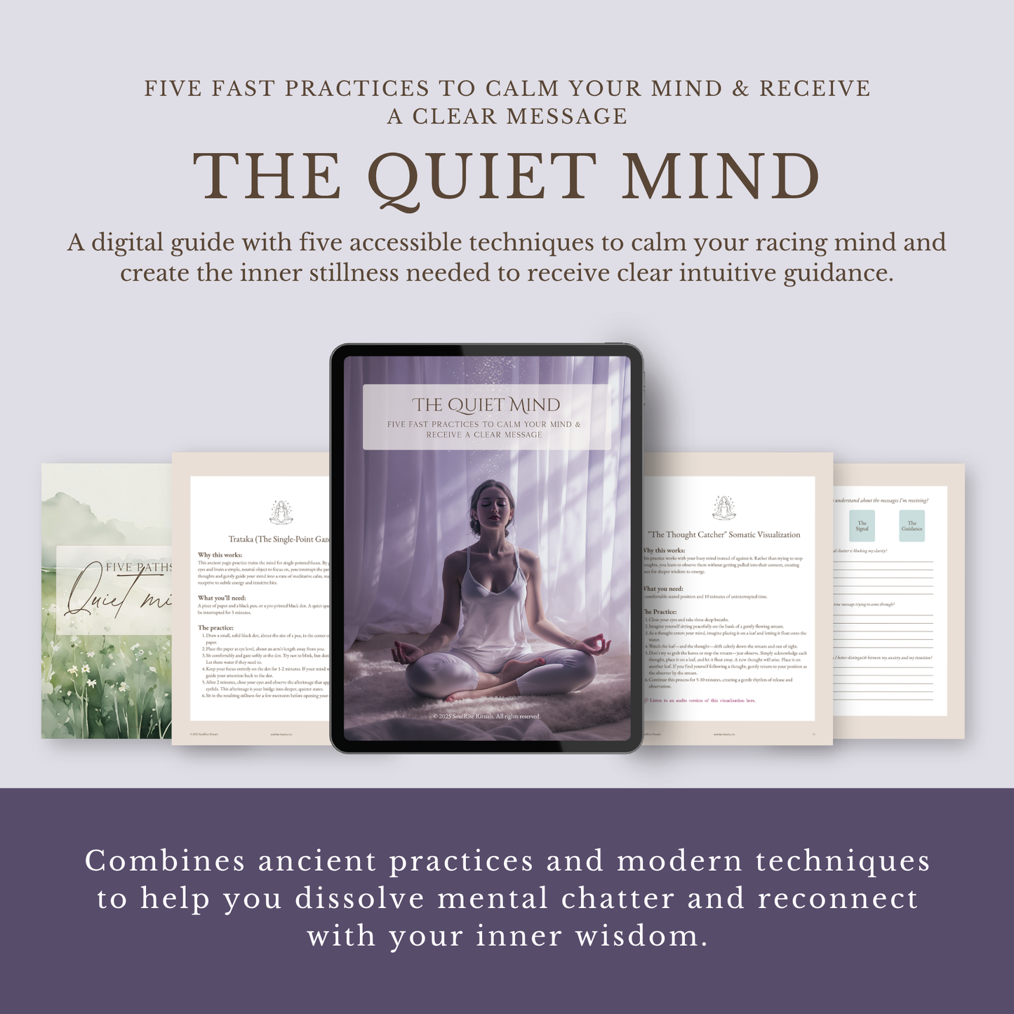 The Quiet Mind Toolkit: Quiet Racing Thoughts & Hear Your Intuition | Digital Download