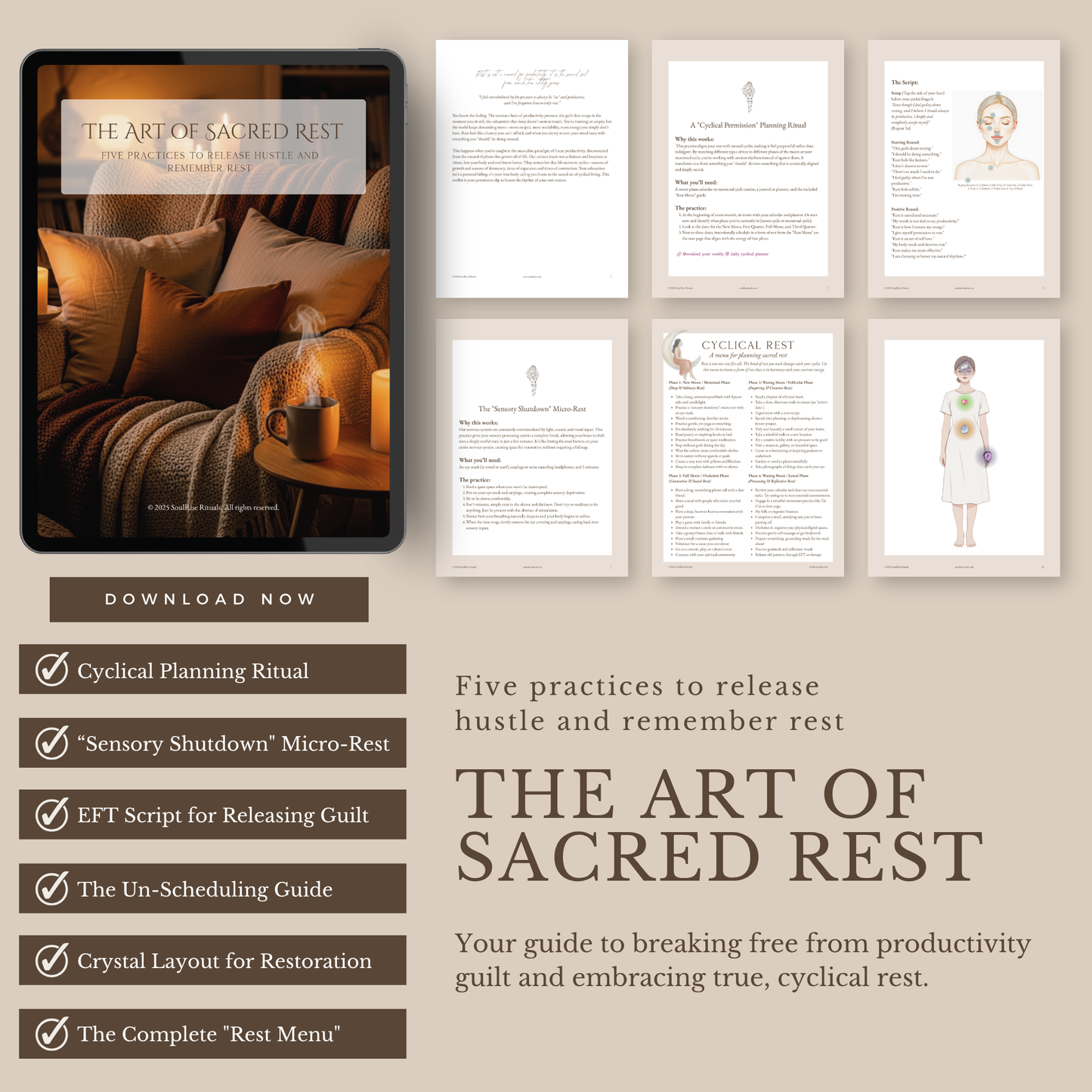 The Art of Sacred Rest Toolkit: Rest Without Guilt | Digital Download