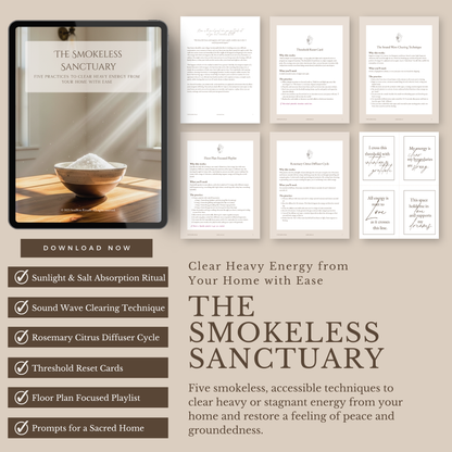 The Smokeless Sanctuary Toolkit: For Smokeless Space Clearing | Digital Download