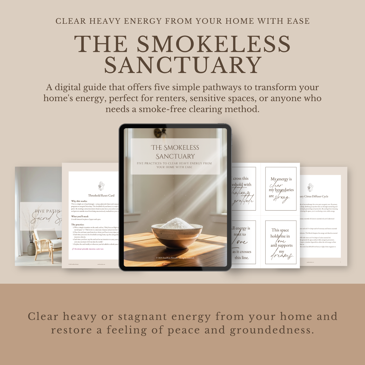 The Smokeless Sanctuary Toolkit: For Smokeless Space Clearing | Digital Download