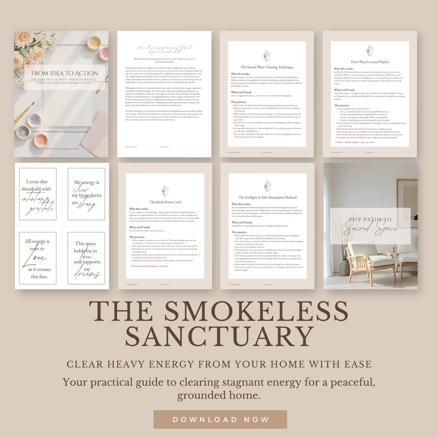 The Smokeless Sanctuary Toolkit: For Smokeless Space Clearing | Digital Download