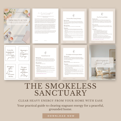 The Smokeless Sanctuary Toolkit: For Smokeless Space Clearing | Digital Download