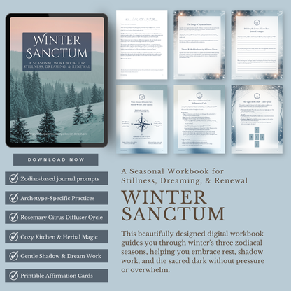 Winter Sanctum: A Guided Workbook for Seasonal Living & Ritual (Digital Download PDF)