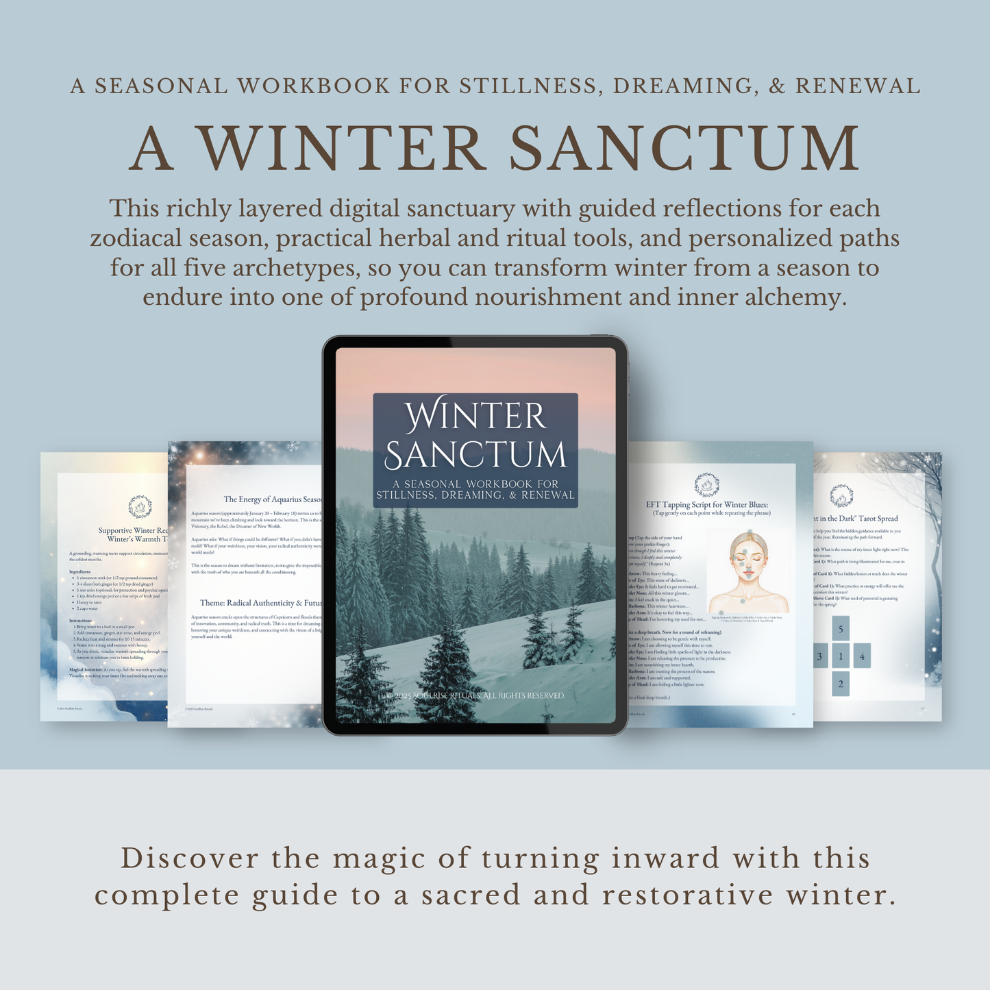 Winter Sanctum: A Guided Workbook for Seasonal Living & Ritual (Digital Download PDF)
