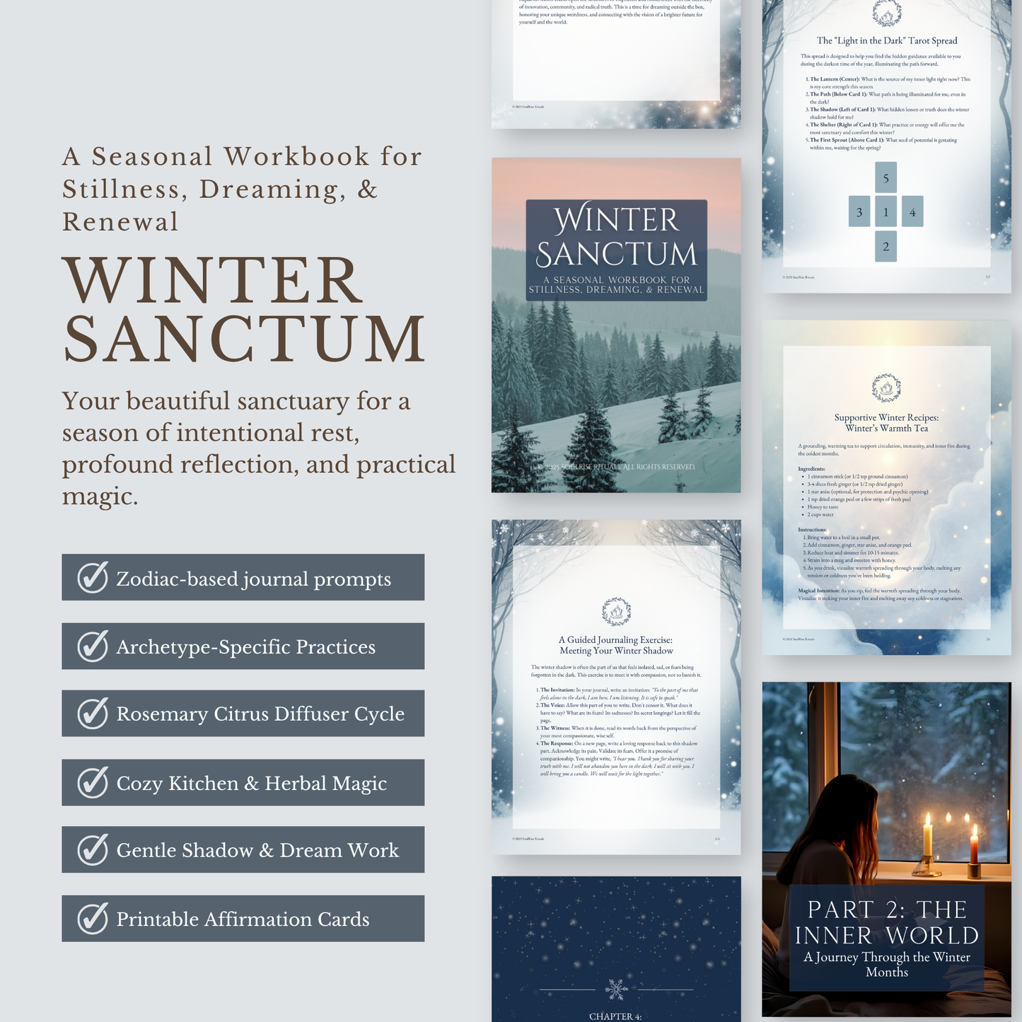 Winter Sanctum: A Guided Workbook for Seasonal Living & Ritual (Digital Download PDF)