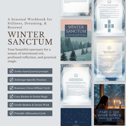 Winter Sanctum: A Guided Workbook for Seasonal Living & Ritual (Digital Download PDF)